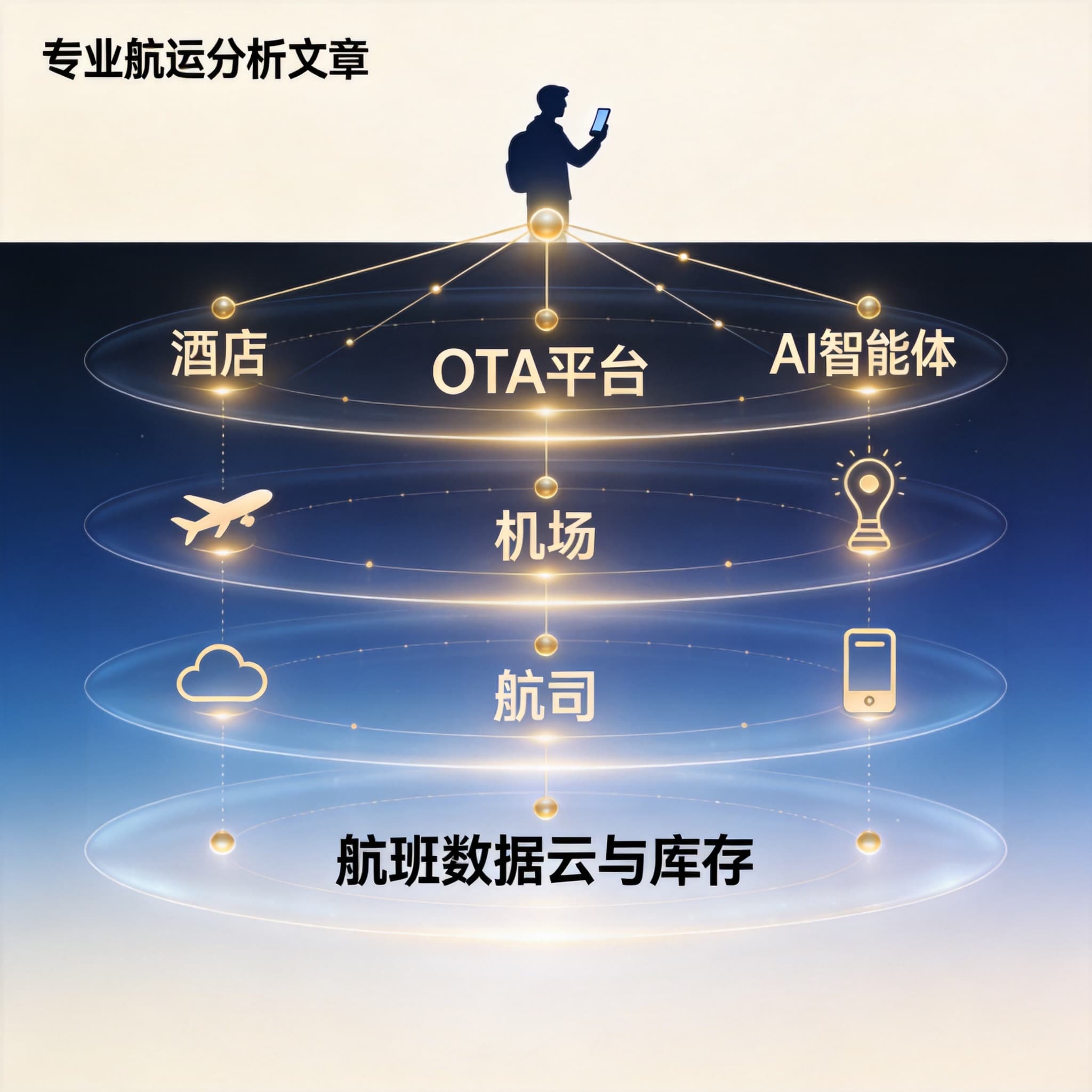 The four-layer aviation value chain: data, supply, distribution and AI entry